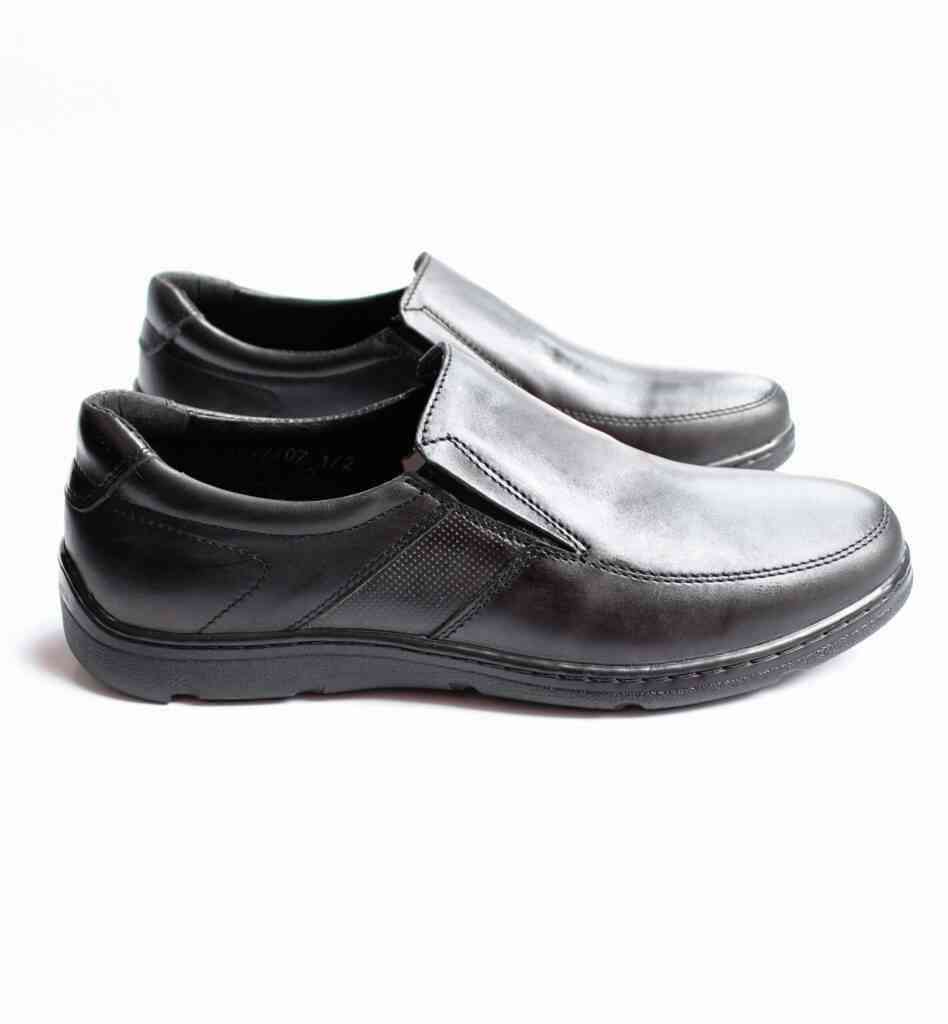 Чоловічі шкіряні туфлі чорні ВЗН-27917