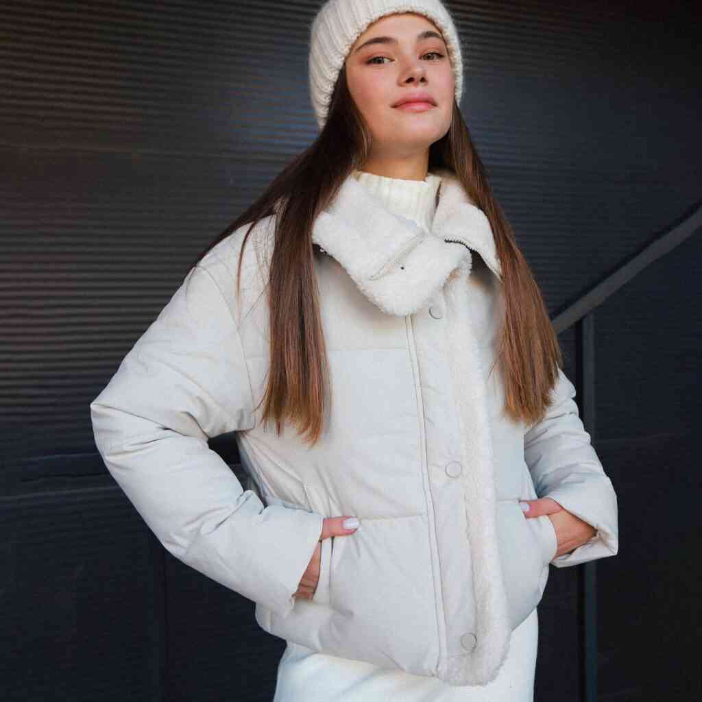 Куртка Жіноча Зима Молочний