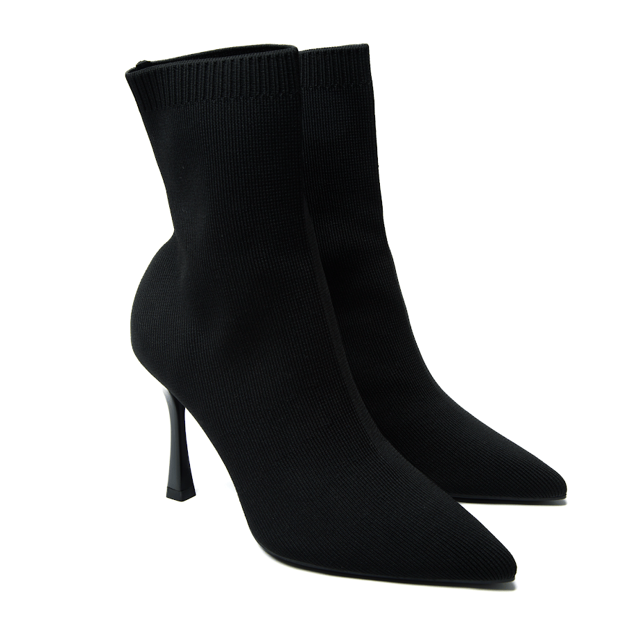 Чорні ботильйони текстиль