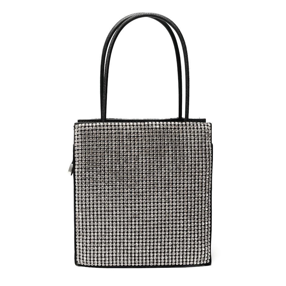 Сумка екошкіра з декором зі стразів