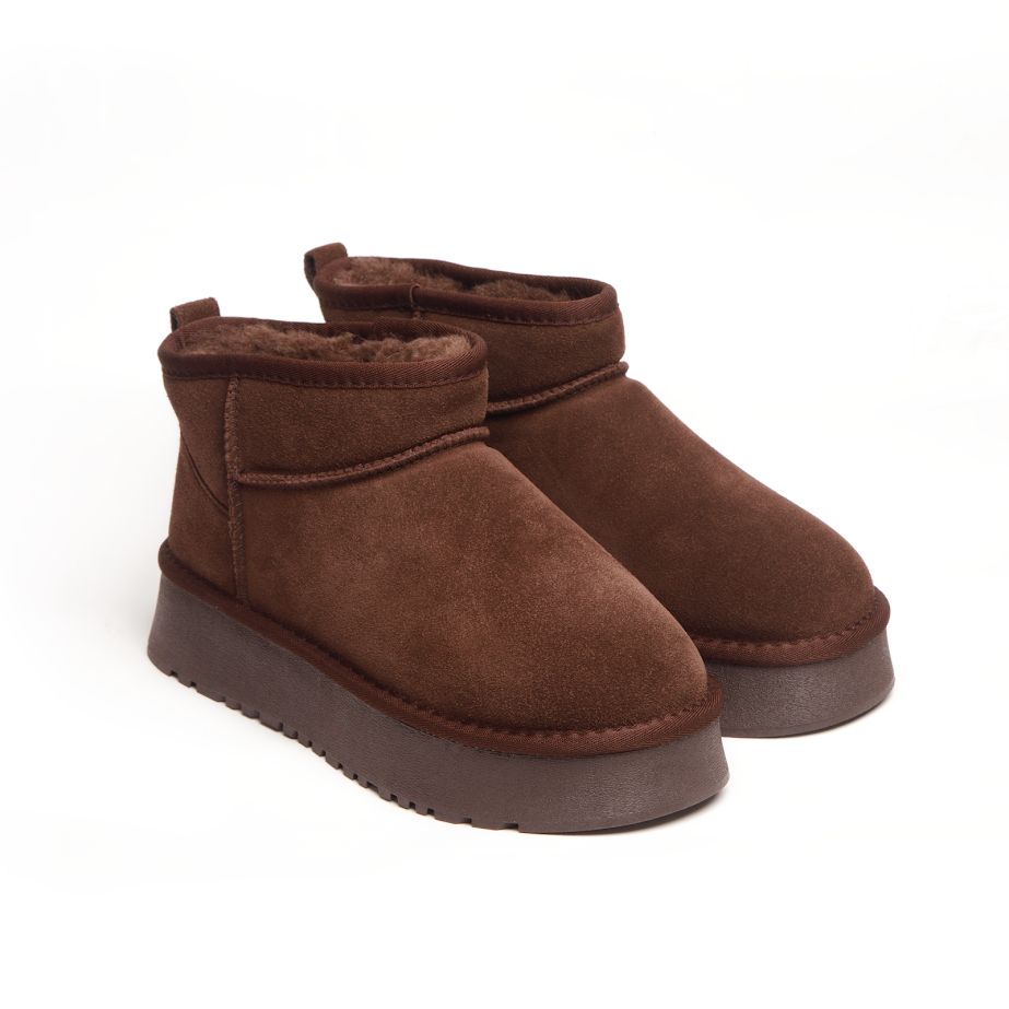 Базові низькі угги шоколадного кольору