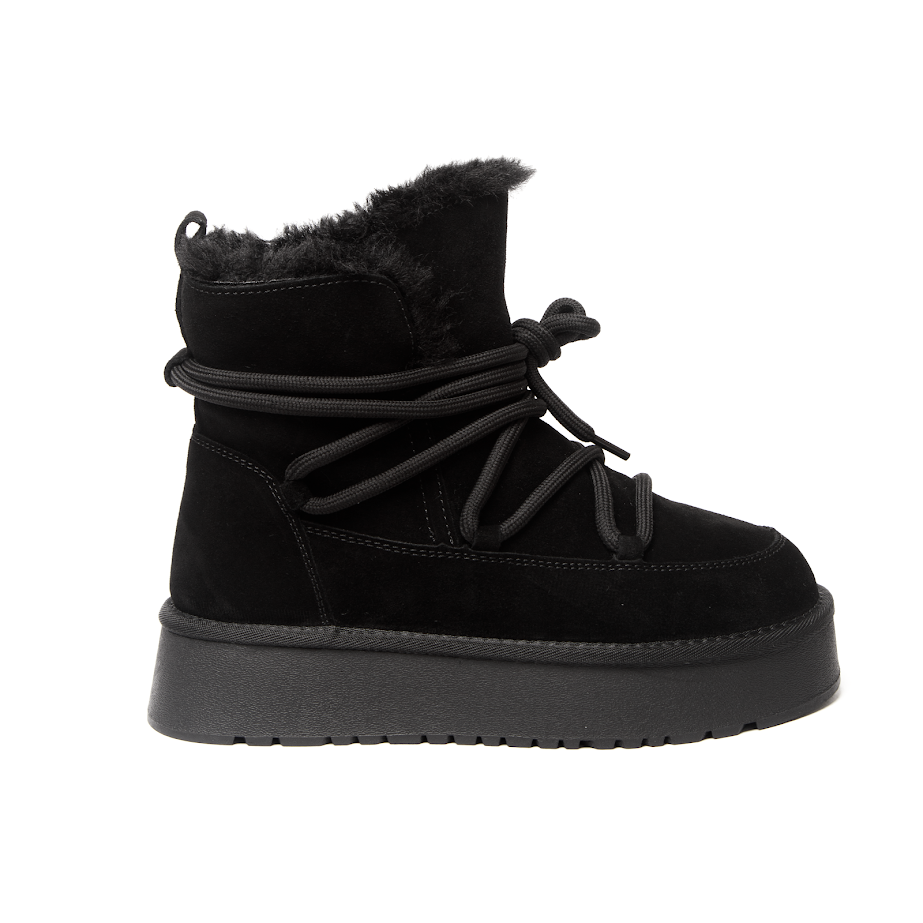 Чорні дутики на товстій підошві