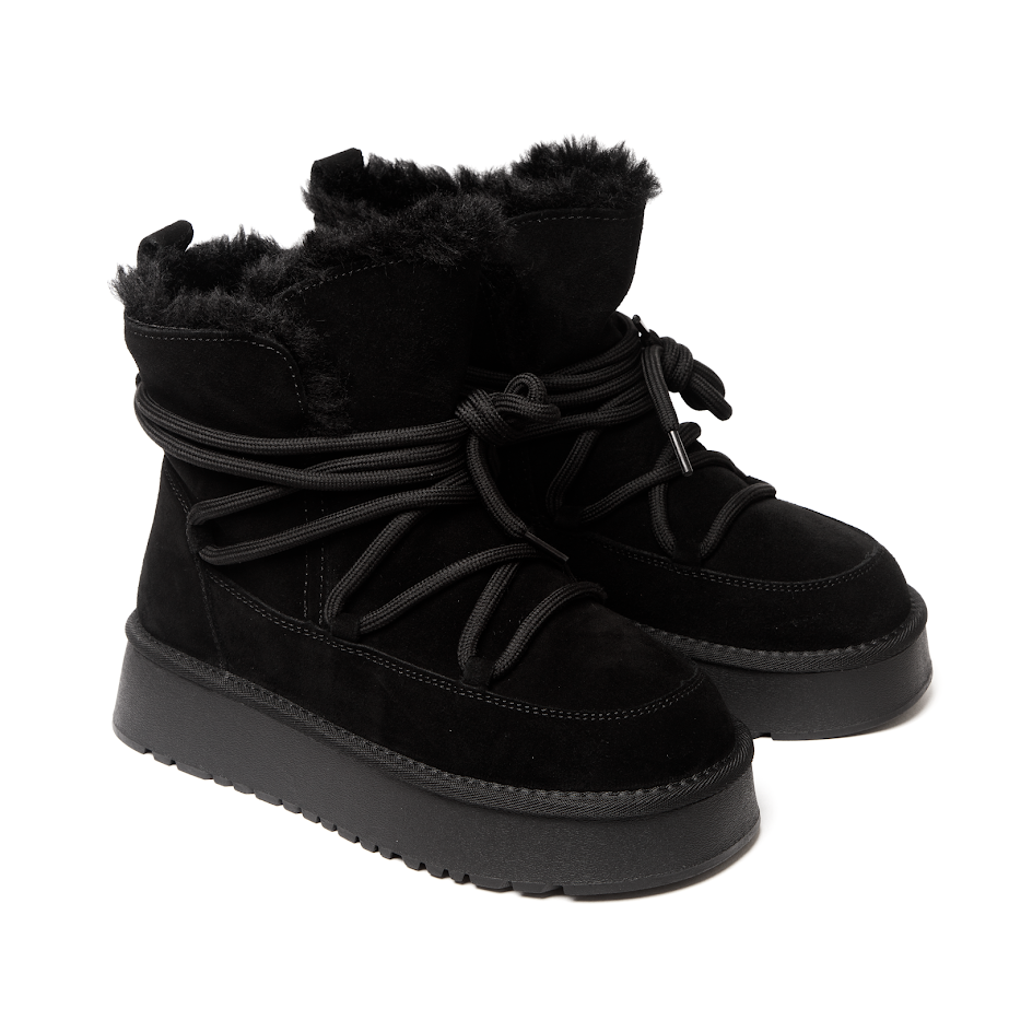 Чорні дутики на товстій підошві