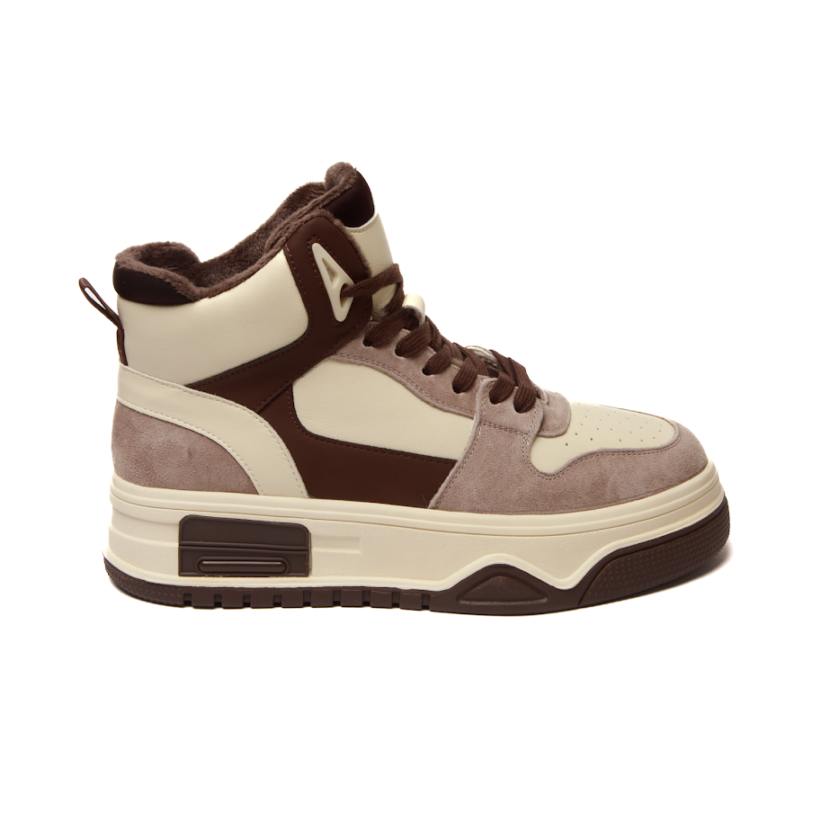 Зимові кросівки Хай-Топи бежево-бордові