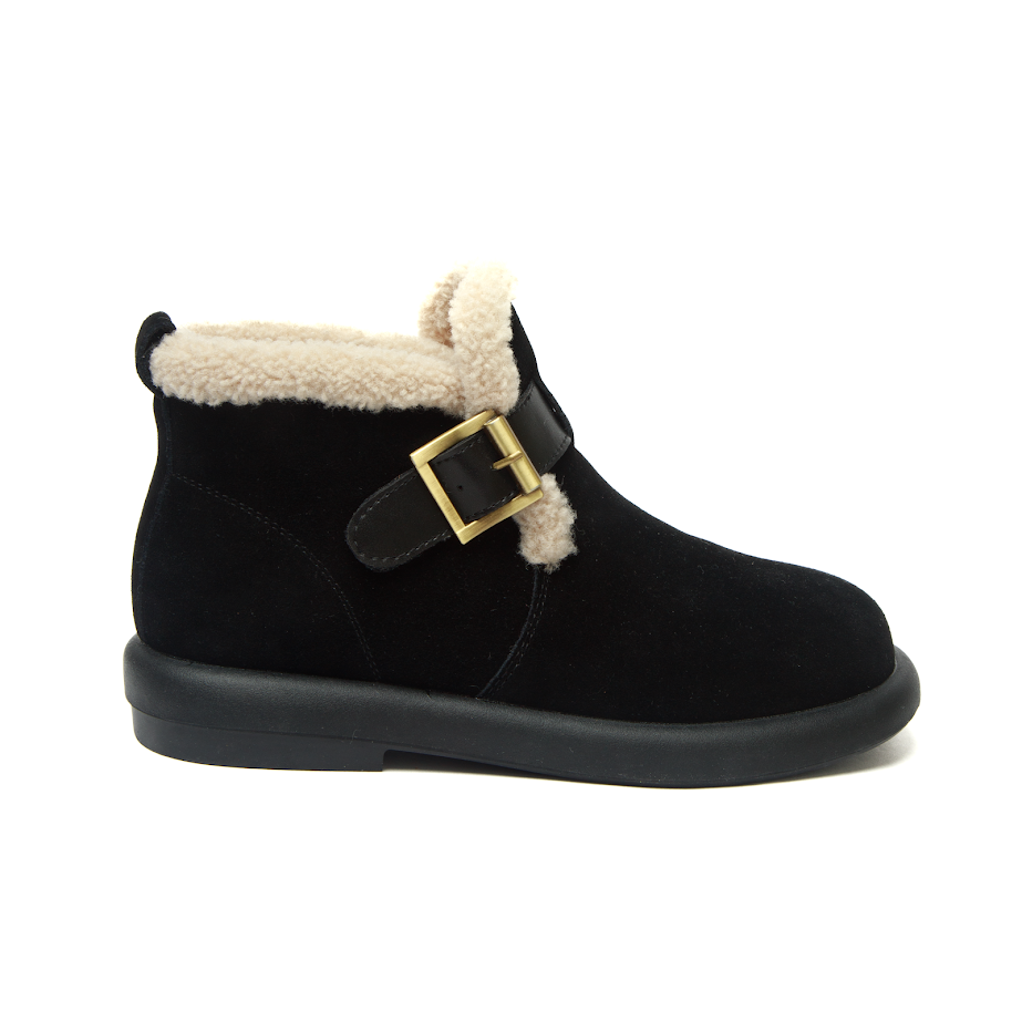 Зимові черевики з натуральної замші та шерстяної підкладки