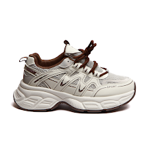 Жіночі Кросівки З Екошкіри Та Сітки В Бордово-Бежевій Гамі