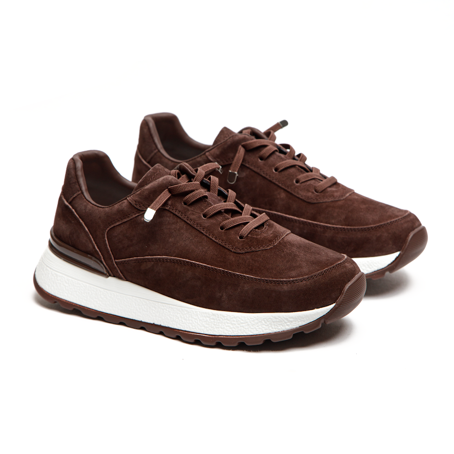 Жіночі Кросівки З Натуральної Замші Шоколадного Кольору