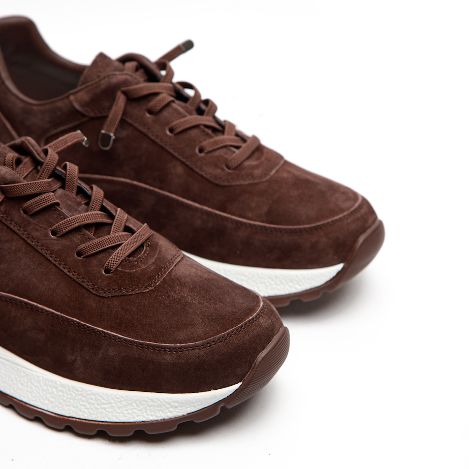 Жіночі Кросівки З Натуральної Замші Шоколадного Кольору