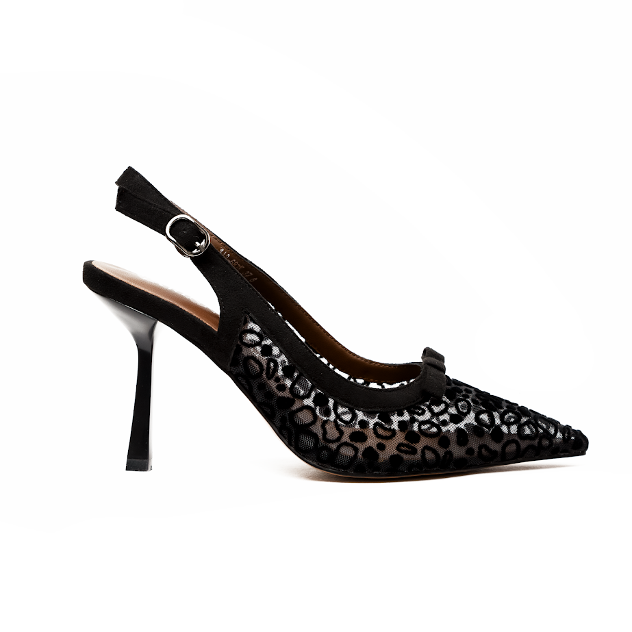 Туфлі З Шкіри Та Текстилю З Візерунком