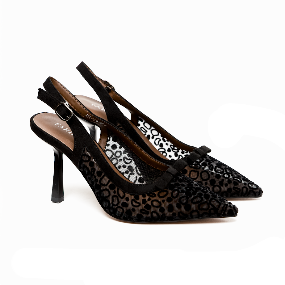 Туфлі З Шкіри Та Текстилю З Візерунком