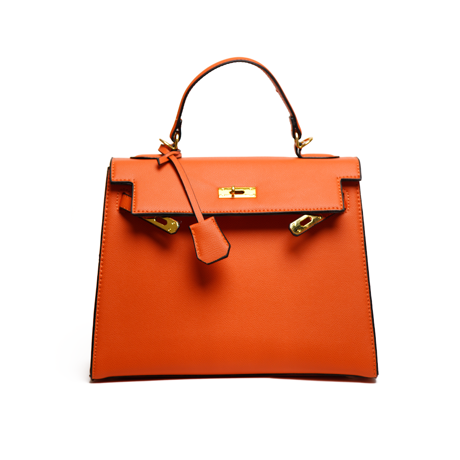 Жіноча Сумка Помаранчевого Кольору з Екошкіри