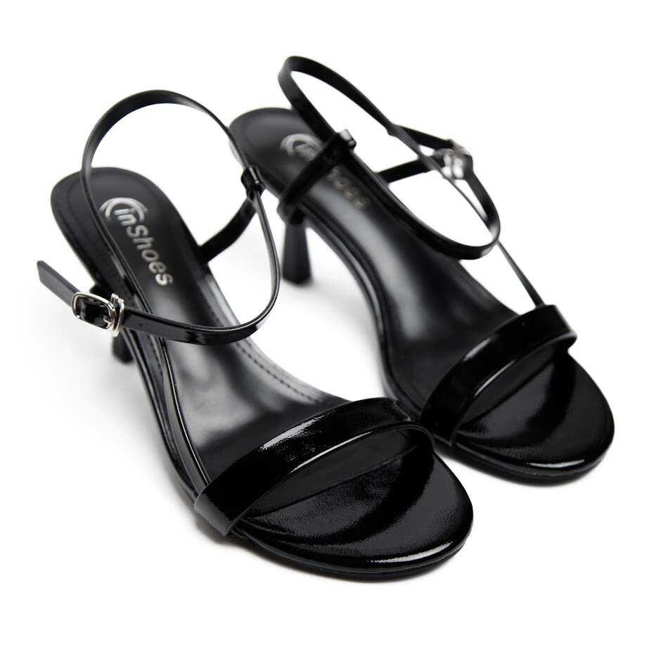 Чорні Босоніжки На Шпильці З Ремінцями