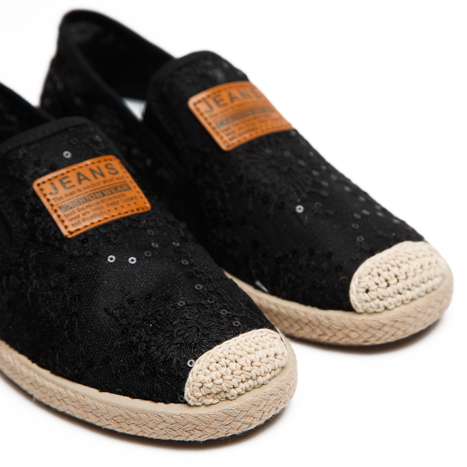 Чорні Еспадрильї З Блискітками