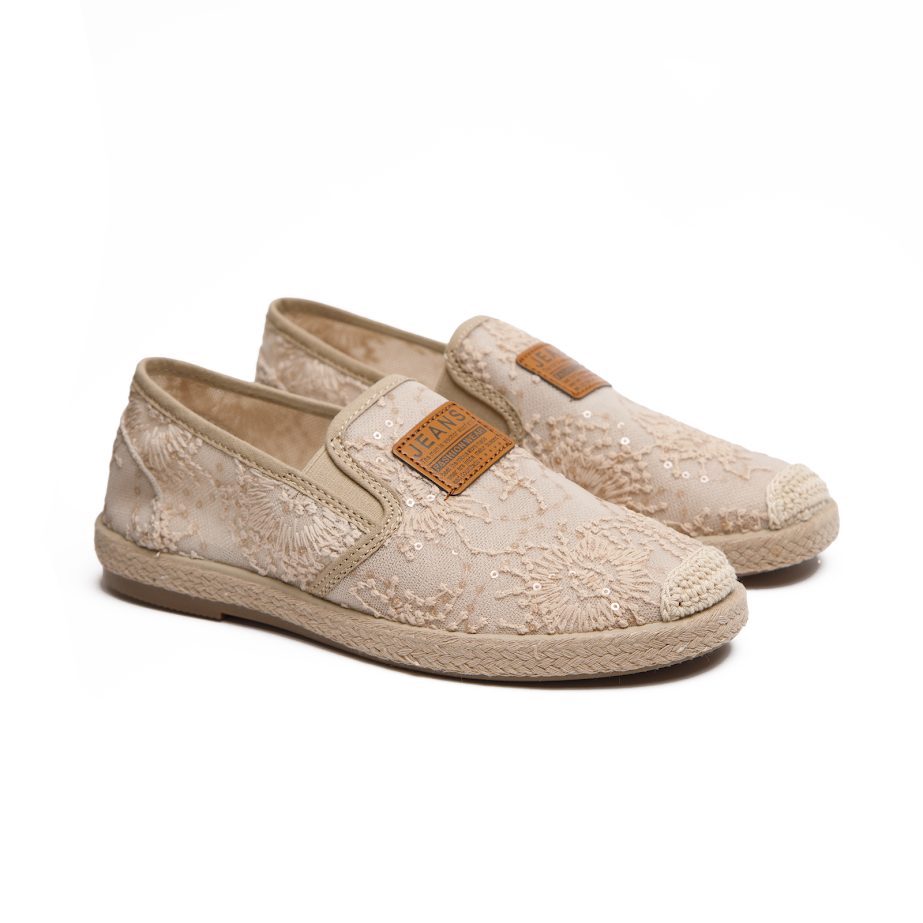 Бежеві Еспадрильї З Блискітками